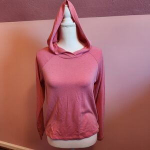 Reebok Lightweight Hooded Pullover Pink Shirt Women's Small